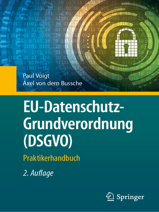 Title details for EU-Datenschutz-Grundverordnung (DSGVO) by Paul Voigt - Available